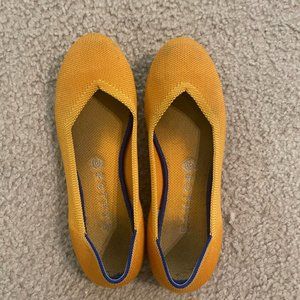 Rothy's Lemondrop Flats Yellow Slip On Rounded Toe Ballet Women’s SZ 9
